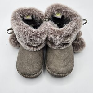 First Steps Gray Toddler Boots Size 6